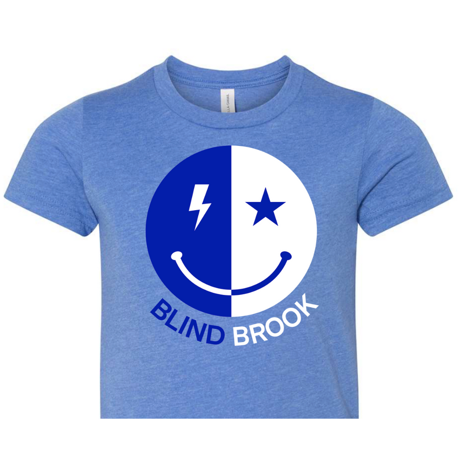 Blind Brook Two Color Smiley Face Blue TShirt