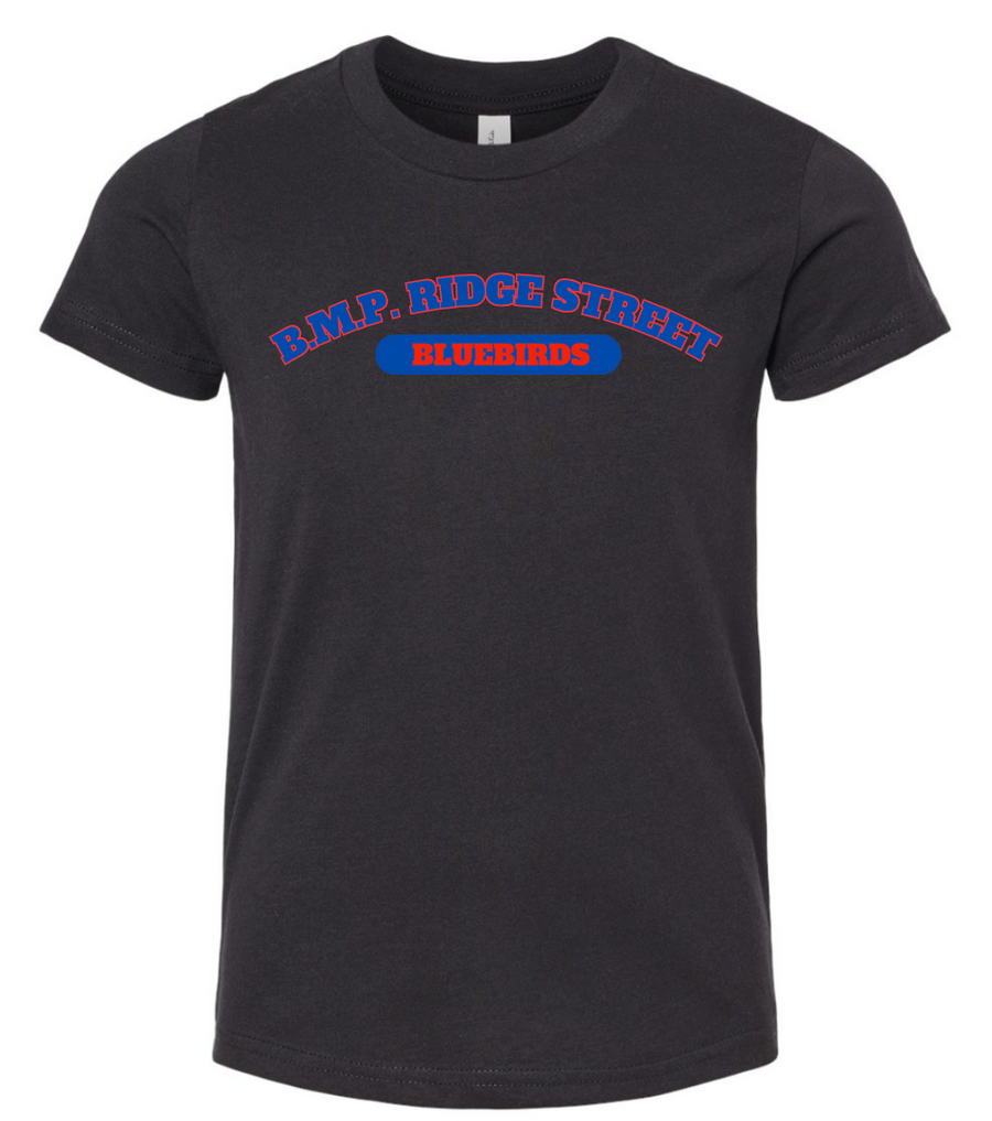 B.M.P. RIDGE STREET BLUEBIRDS BLACK TSHIRT