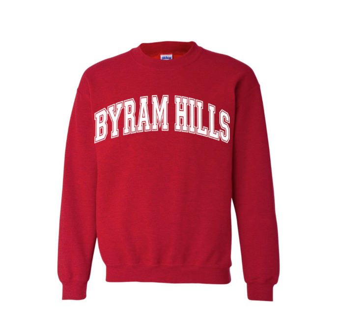 Byram Hills Red Creck Neck Sweatshirt