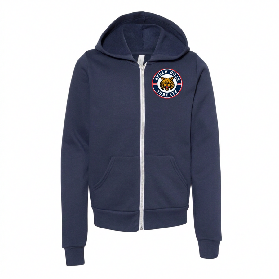 Byram Hill "Embroidery Patch" Navy Zip Up Sweatshirt