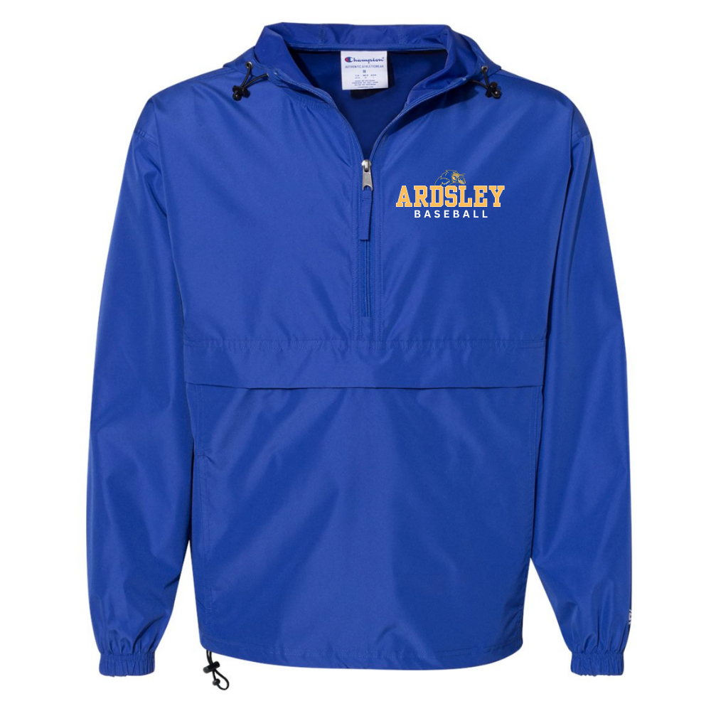 Ardsley Baseball Anorak Embroidered Pullover Jacket - Royal Blue