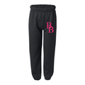 Black Sweatpants with BB Logo - Pink
