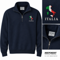 Italian Quarter Zip Sweatshirt -Navy