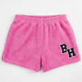 Byram Hills "Embrodiered BH"  Fuzzy Shorts - Pink