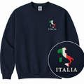 Italian Crew Neck Sweatshirt -Navy