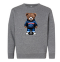 Crew Pullover Sweatshirt with Blind Brook Teddy Bear
