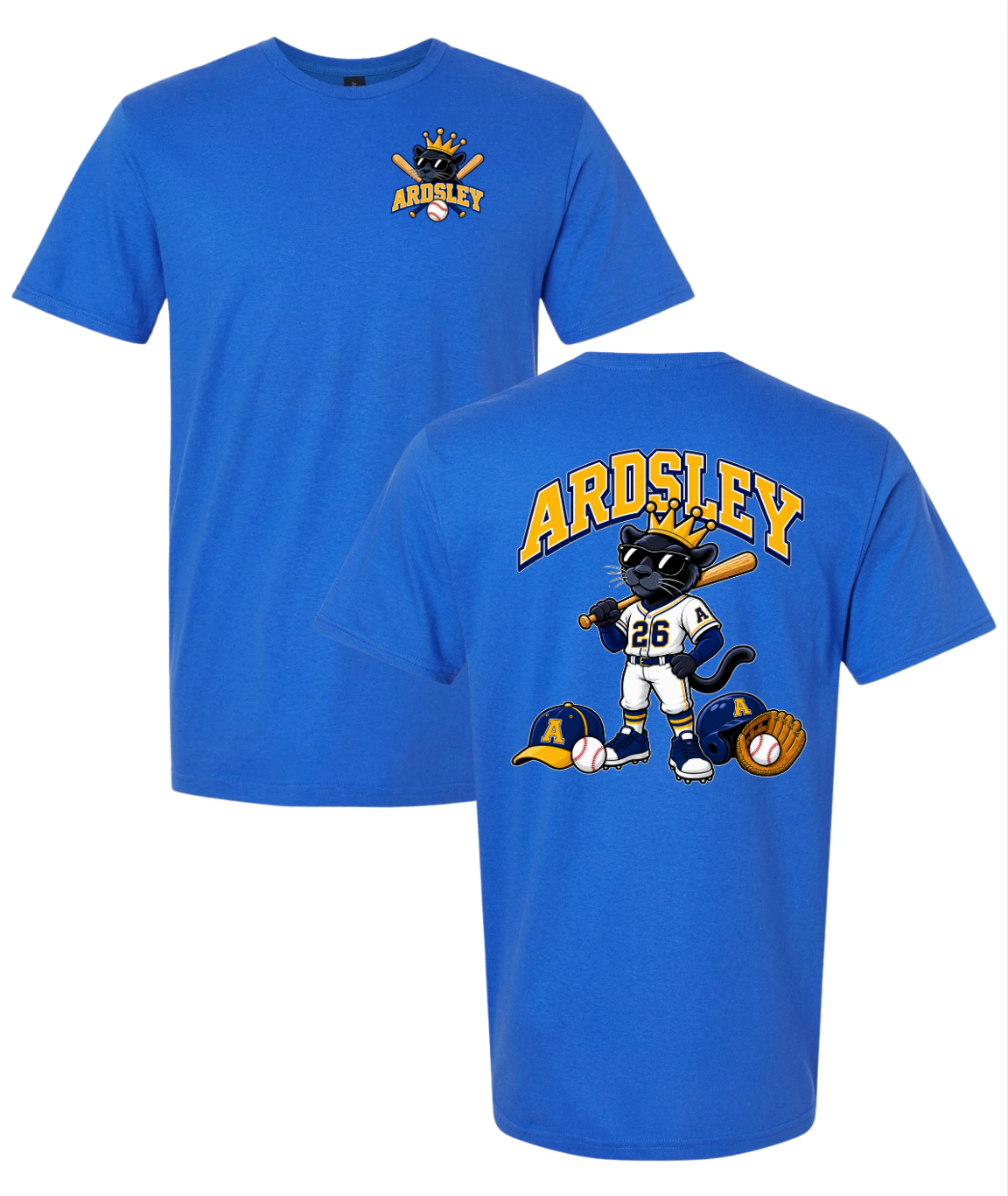 Panther Baseball Tshirt Shirt - Royal Blue