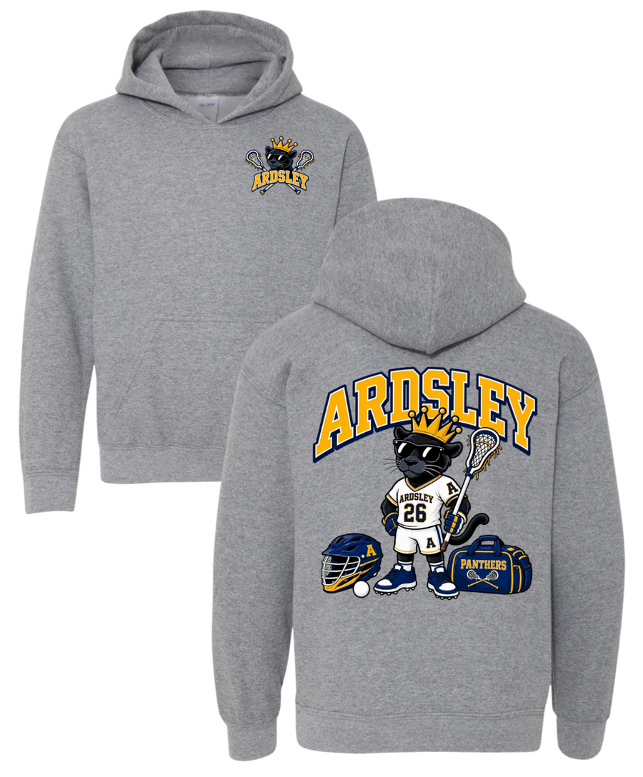 Panther Lacrosse Hooded Sweatshirt - Grey