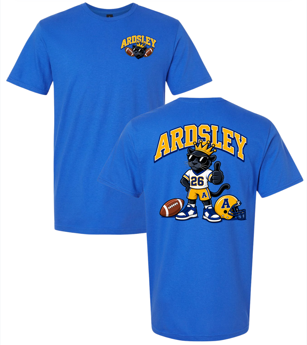 Panther Football Tshirt Shirt -Royal Blue