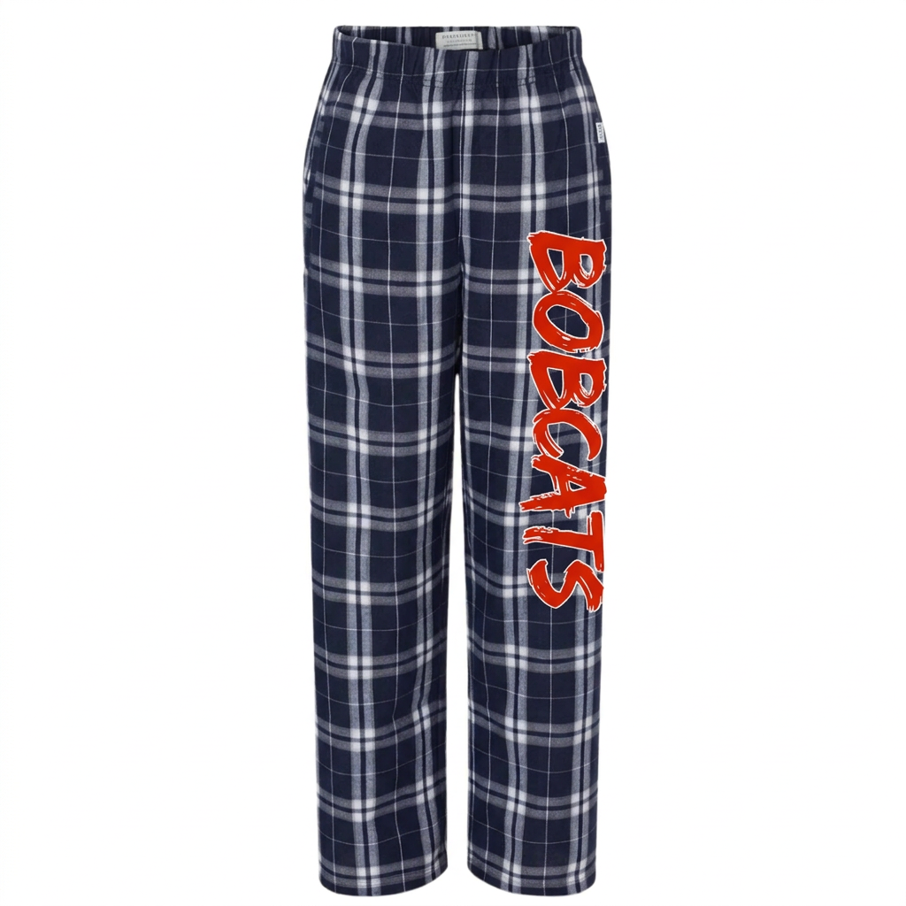 Byram HIlls"Bobcats" Navy Flannel Pants