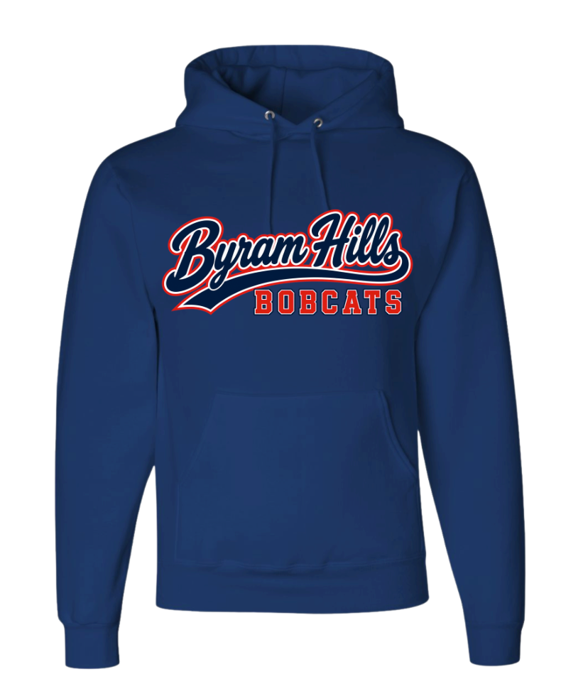 Byram Hills "Byram Script" Hooded Sweatshirt - Royal Blue