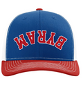 Byram HIlls Upside Down Puff Embrodiery Hat -Red, Royal & White